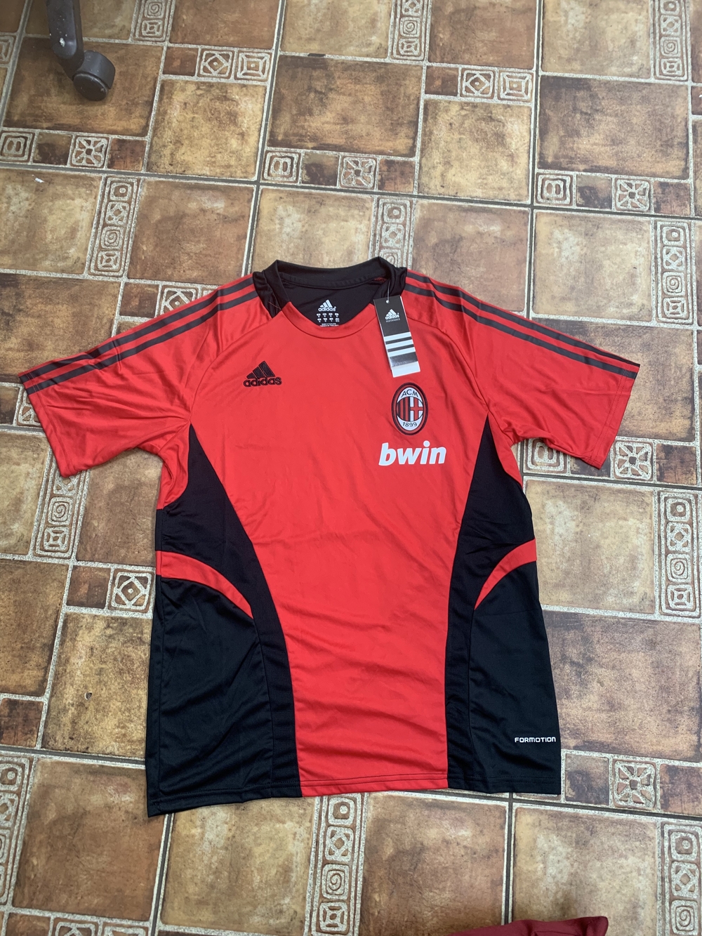 AC Milan Adidas 2008/09 Retro Training Jersey Size M